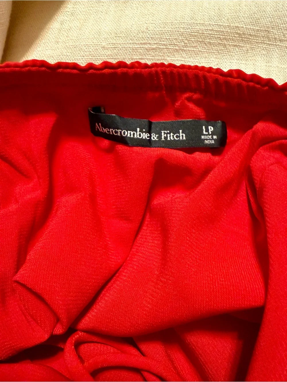 Abercrombie & Fitch Vibrant Red Maxi Dress with Cap Sleeves